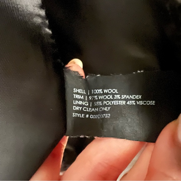 NWT Club Monaco black and white check coat - Picture 3 of 7